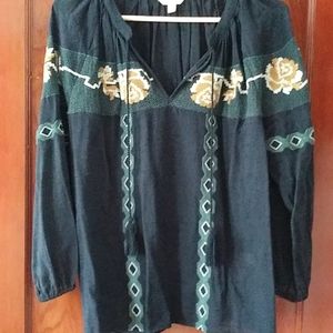 Lucky Brand 3/4 Sleeve Top